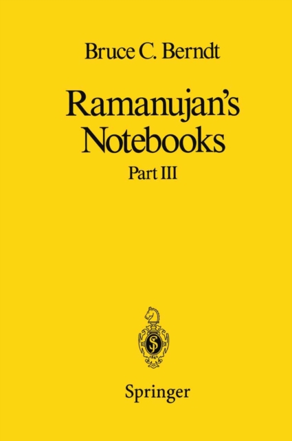 Ramanujan's Notebooks : Part III, PDF eBook