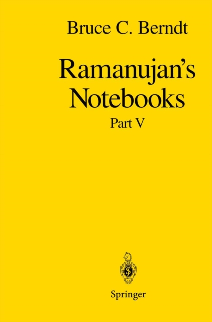 Ramanujan's Notebooks : Part V, PDF eBook