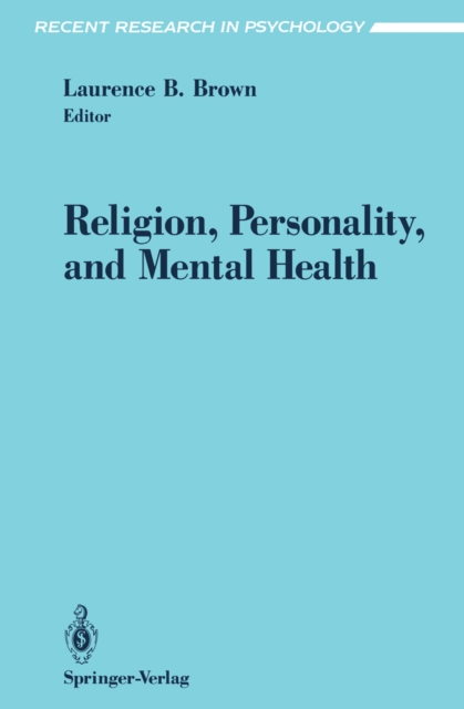 Religion, Personality, and Mental Health, PDF eBook