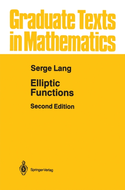 Elliptic Functions, PDF eBook