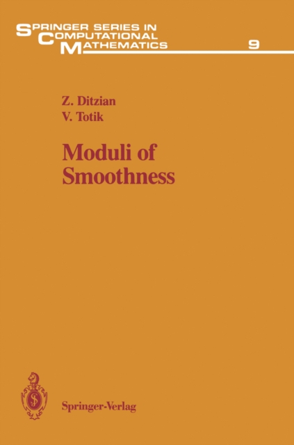 Moduli of Smoothness, PDF eBook