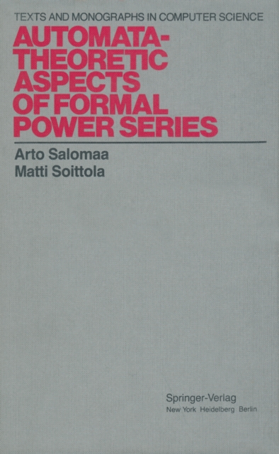 Automata-Theoretic Aspects of Formal Power Series, PDF eBook