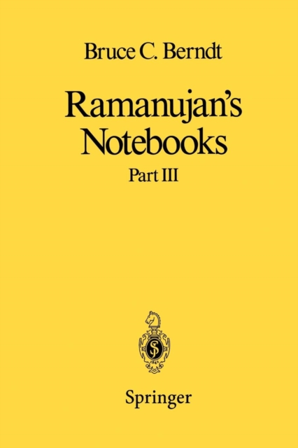Ramanujan’s Notebooks : Part III, Paperback / softback Book