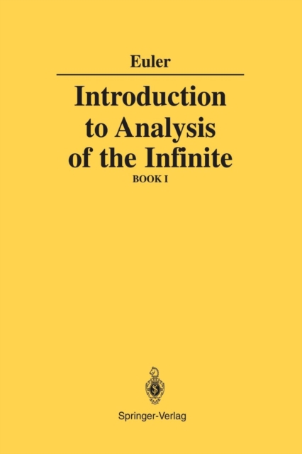 Introduction to Analysis of the Infinite : Book I, Paperback / softback Book