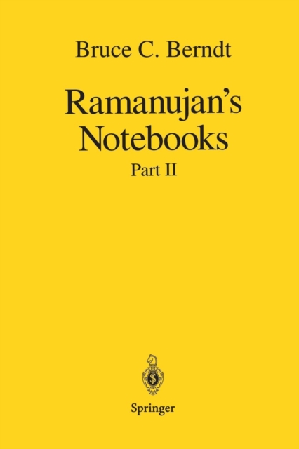 Ramanujan’s Notebooks : Part II, Paperback / softback Book