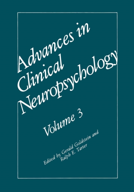 Advances in Clinical Neuropsychology : Volume 3, Paperback / softback Book