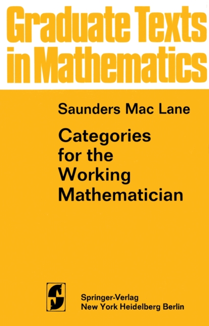 Categories for the Working Mathematician, PDF eBook