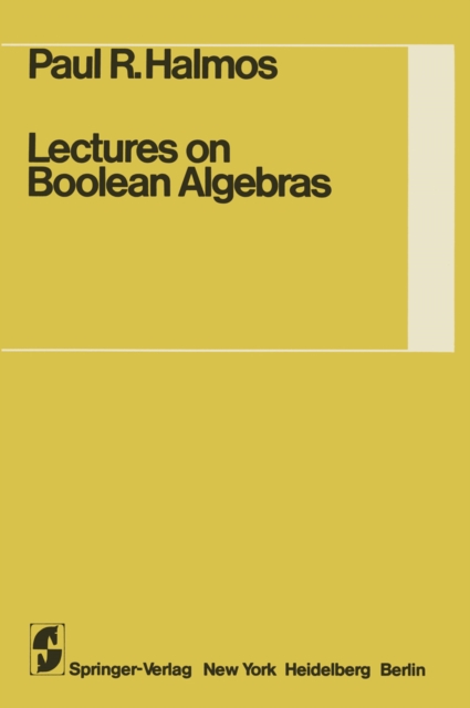 Lectures on Boolean Algebras, PDF eBook