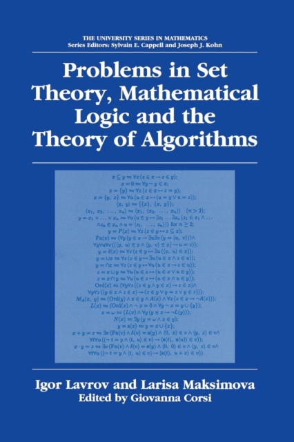 Problems in Set Theory, Mathematical Logic and the Theory of Algorithms, Paperback / softback Book