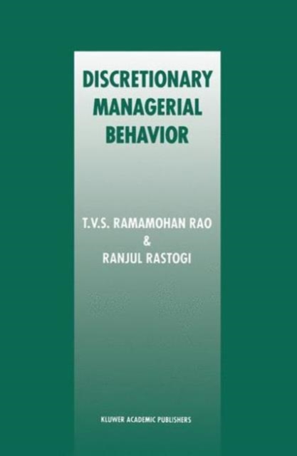 Discretionary Managerial Behavior, Paperback / softback Book