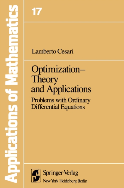 Optimization-Theory and Applications : Problems with Ordinary Differential Equations, PDF eBook