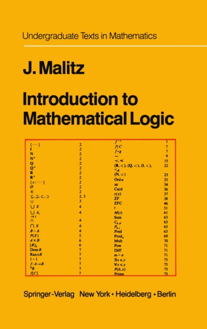 Introduction to Mathematical Logic : Set Theory Computable Functions Model Theory, PDF eBook
