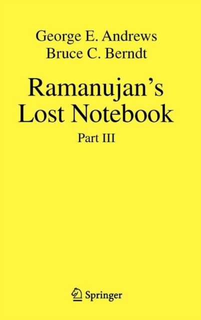 Ramanujan's Lost Notebook : Part III, Hardback Book