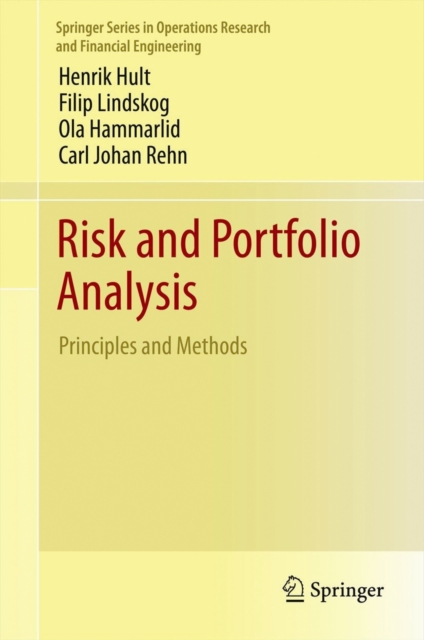 Risk and Portfolio Analysis : Principles and Methods, Hardback Book