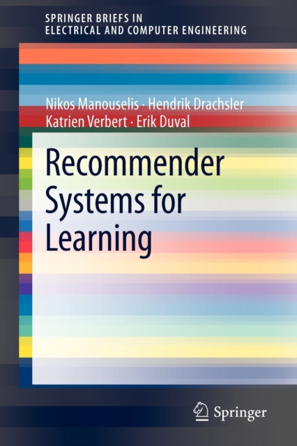 Recommender Systems for Learning, Paperback / softback Book