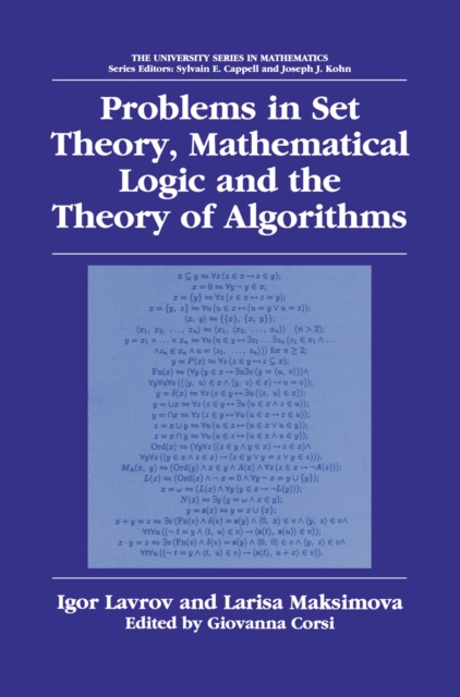 Problems in Set Theory, Mathematical Logic and the Theory of Algorithms, PDF eBook