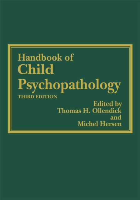 Handbook of Child Psychopathology, PDF eBook