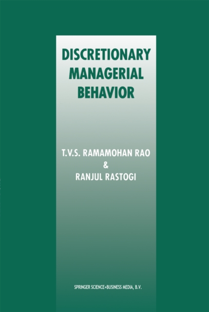 Discretionary Managerial Behavior, PDF eBook