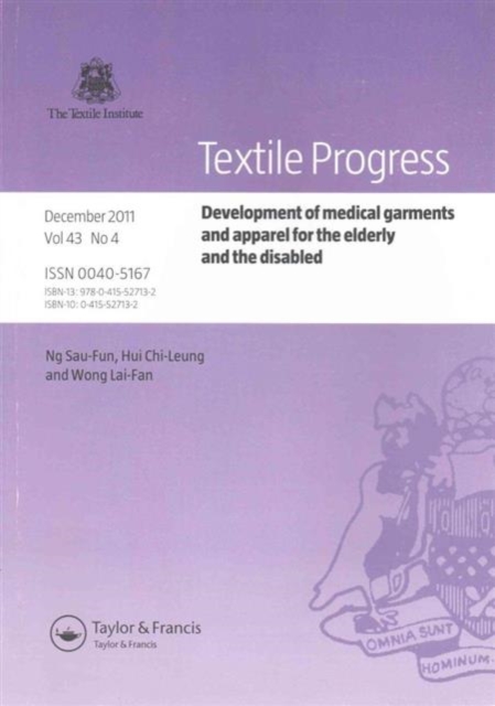 Development of Medical Garments and Apparel for the Elderly and the Disabled, Paperback / softback Book