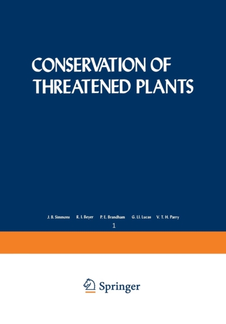 Conservation of Threatened Plants, Paperback / softback Book