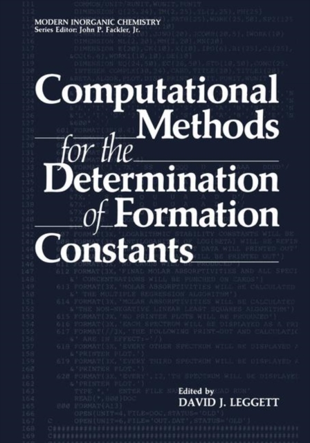 Computational Methods for the Determination of Formation Constants, Paperback / softback Book