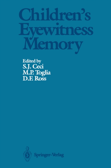 Children's Eyewitness Memory, PDF eBook