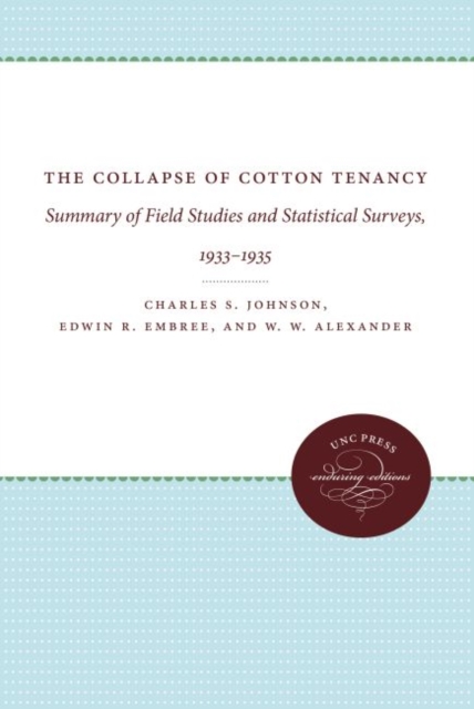 The Collapse of Cotton Tenancy : Summary of Field Studies and Statistical Surveys, 1933-1935, Paperback / softback Book