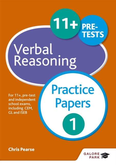 11+ Verbal Reasoning Practice Papers 1 : For 11+, pre-test and independent school exams including CEM, GL and ISEB, Paperback / softback Book