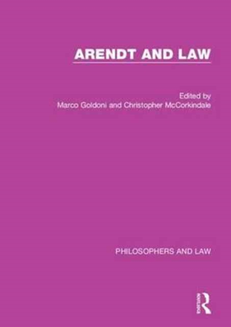 Arendt and Law, Hardback Book