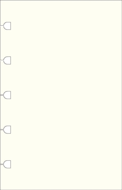 Filofax Pocket Notebook refill - plain paper white, Paperback Book