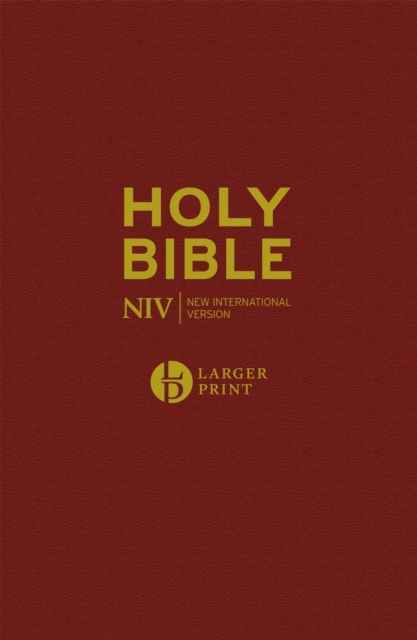 NIV Larger Print Burgundy Hardback Bible, Hardback Book