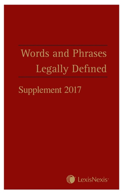 Words and Phrases Legally Defined 2017 Supplement, Paperback / softback Book