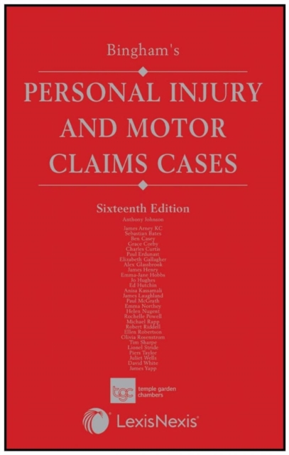Bingham & Berrymans’ Personal Injury and Motor Claims Cases, Hardback Book