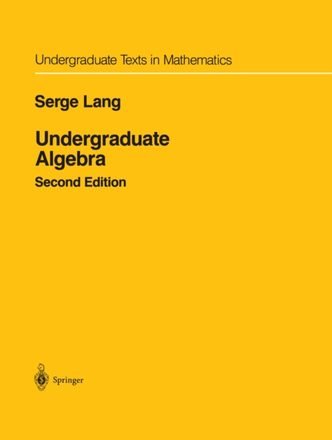 Undergraduate Algebra, PDF eBook