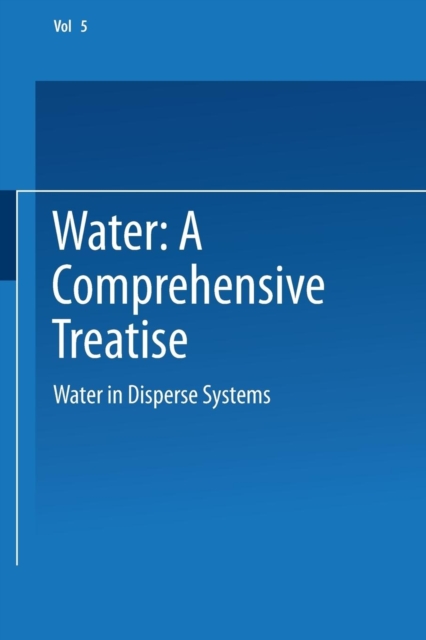 Water in Disperse Systems, Paperback / softback Book