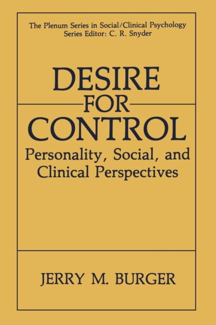 Desire for Control : Personality, Social and Clinical Perspectives, Paperback / softback Book