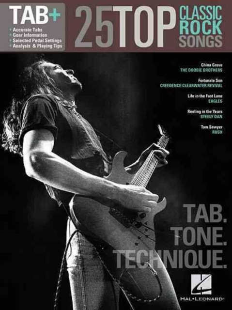 25 Top Classic Rock Songs - Tab, Tone & Technique : Tab+, Paperback / softback Book