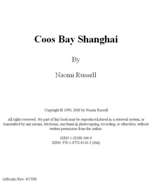 Coos Bay Shanghai, EPUB eBook