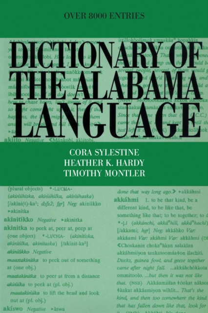 Dictionary of the Alabama Language, Paperback / softback Book