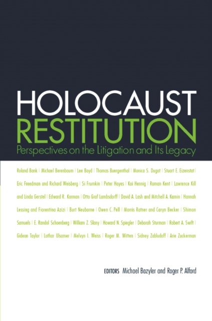 Holocaust Restitution : Perspectives on the Litigation and Its Legacy, PDF eBook
