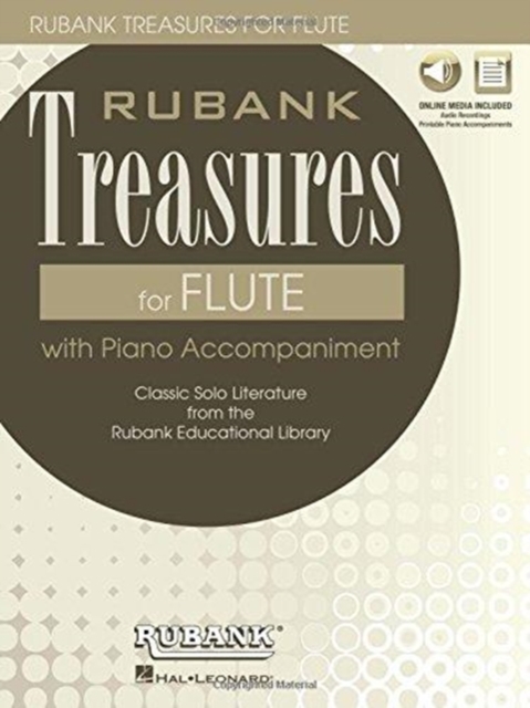 RUBANK TREASURES (VOXMAN) FLUTE BOOK/MEDIA ONLINE, Paperback / softback Book