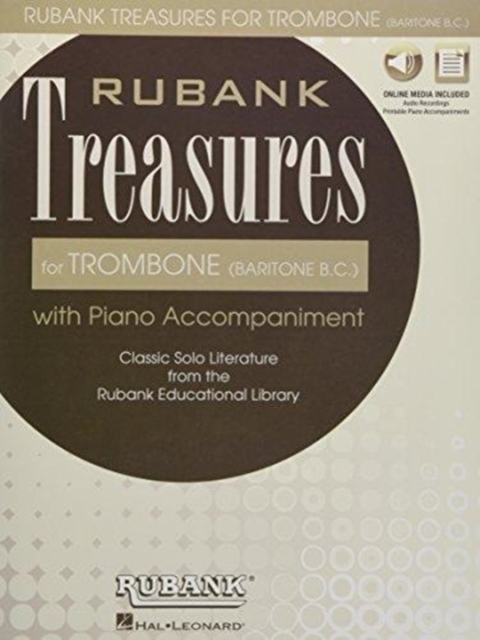RUBANK TREASURES (VOXMAN) FOR TROMBONE BASS CLEF BOOK/MEDIA ONLINE, Paperback / softback Book