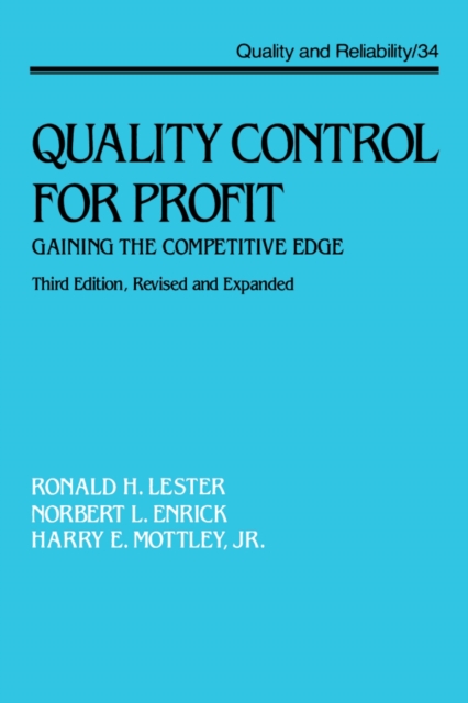 Quality Control for Profit : Gaining the Competitive Edge, Third Edition,, PDF eBook