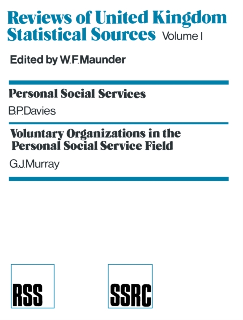 Personal Social Services : Reviews of United Kingdom Statistical Sources, PDF eBook