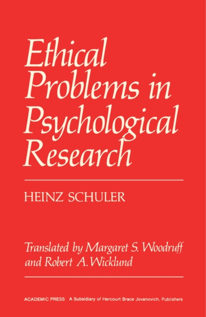Ethical Problems in Psychological Research, PDF eBook
