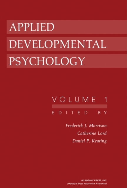 Applied Developmental Psychology : Volume 1, PDF eBook