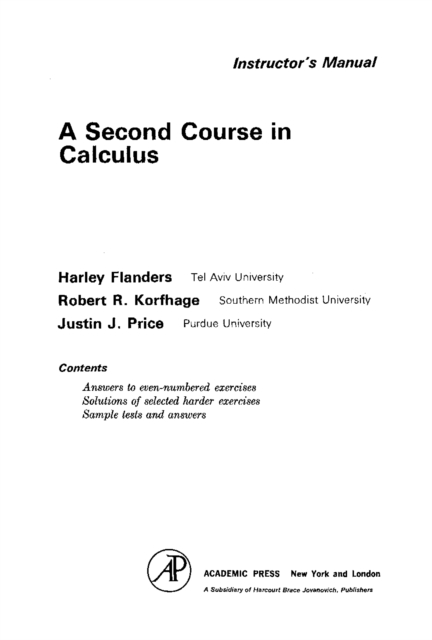 A Second Course in Calculus, PDF eBook
