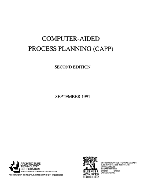 Computer Aided Process Planning (CAPP) : 2nd Edition, PDF eBook