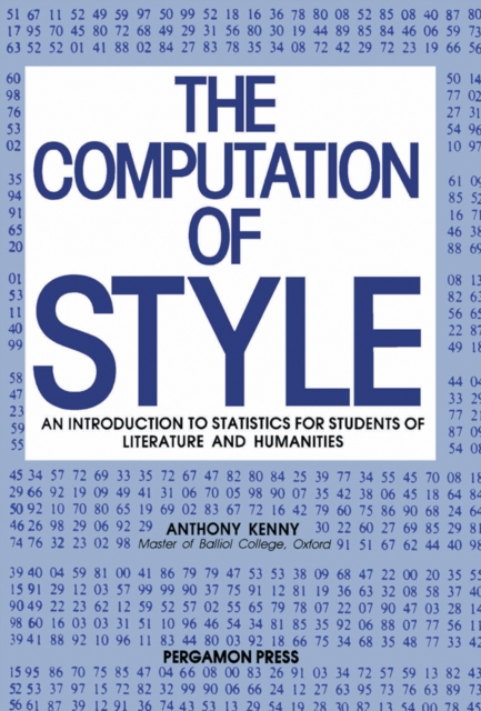 The Computation of Style : An Introduction to Statistics for Students of Literature and Humanities, PDF eBook