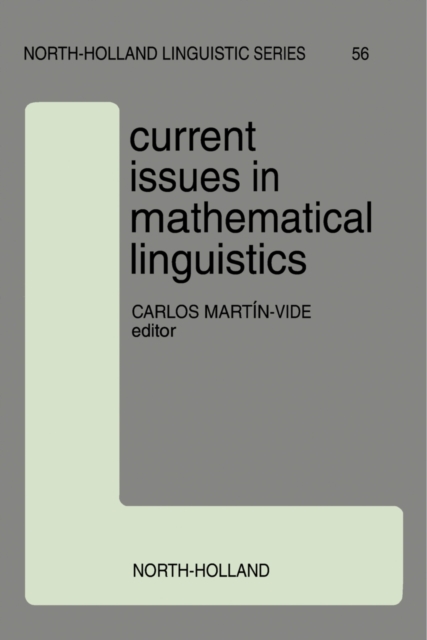 Current Issues in Mathematical Linguistics, PDF eBook